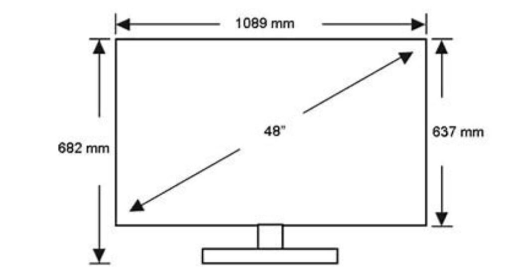 what-is-the-standard-width-for-48-inch-tvs